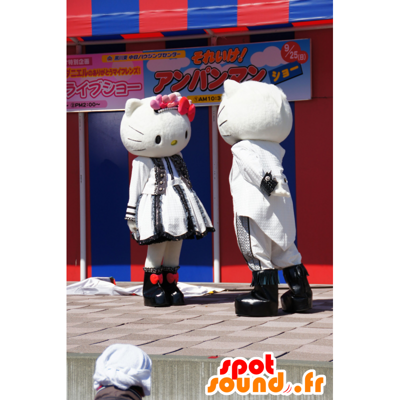 2 Olá Kitty mascote e seu companheiro - MASFR25582 - Yuru-Chara Mascotes japoneses