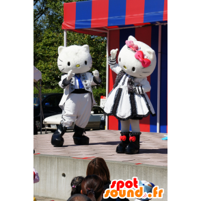 2 maskotter af Hello Kitty og hendes ledsager - Spotsound