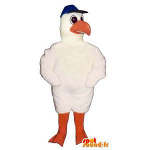 Mascot gaviota blanca. Blanco traje de pájaro - MASFR006802 - Mascota de aves