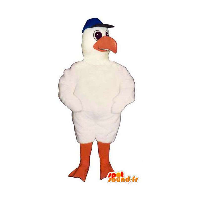 Mascotte bianco gabbiano. Costume bianco uccello - MASFR006802 - Mascotte degli uccelli