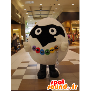 Mascot Aizujigen, wit en zwart schapen, tamagoshi - MASFR25588 - Yuru-Chara Japanse Mascottes