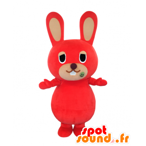 Mascotte de Mameusa, lapin rouge, géant et drôle - MASFR25589 - Mascottes Yuru-Chara Japonaises
