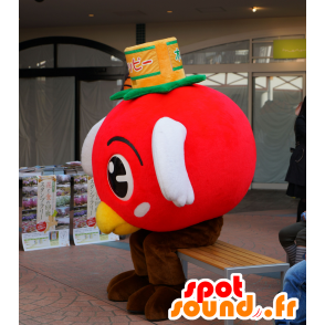 Big red bird mascot, all round and cute - MASFR25591 - Yuru-Chara Japanese mascots