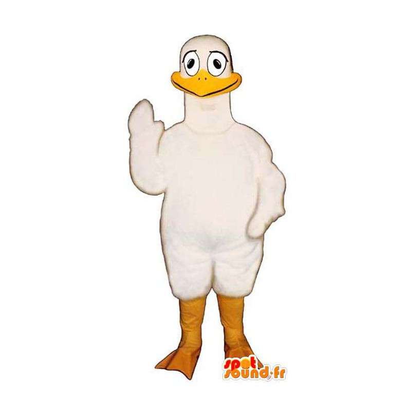 Mascot gaivota engraçado. traje pombo branco - MASFR006803 - aves mascote