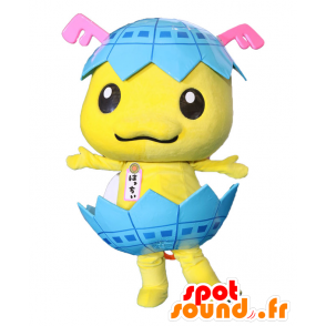 Mascot Hatchy, geel kuiken, Kanarie in een shell - MASFR25593 - Yuru-Chara Japanse Mascottes