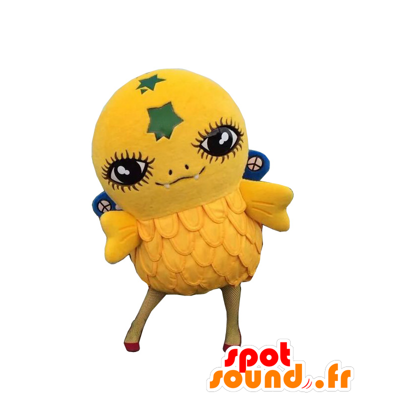 Mascot Gosshi, gele vogel met grote ogen - MASFR25595 - Yuru-Chara Japanse Mascottes