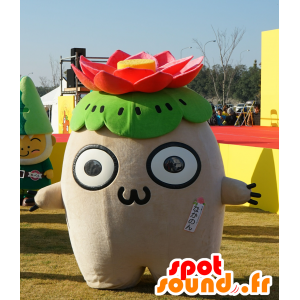 Nakanon mascot, beige man with a flower on her head - MASFR25598 - Yuru-Chara Japanese mascots