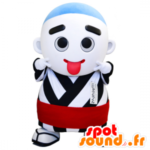 Mascotte de Konyuudou-kun, bonhomme tout rond, blanc et noir - MASFR25606 - Mascottes Yuru-Chara Japonaises