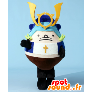 Mascotte d'Utonkocho-shan, personnage asiatique, avec un casque - MASFR25608 - Mascottes Yuru-Chara Japonaises