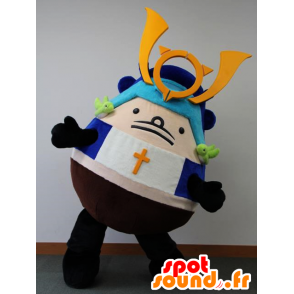Mascot af Utonkocho-shan, asiatisk karakter, med hjelm -