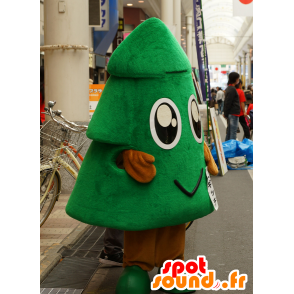 Mascota verde pino, árbol gigante y sonriente - MASFR25609 - Yuru-Chara mascotas japonesas