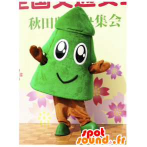 緑のモミのマスコット、巨大で笑顔の木-MASFR25609-日本のゆるキャラのマスコット