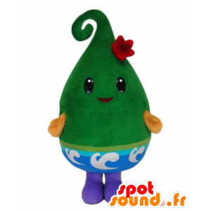 Mascot Nottorin, groen man, met zwarte ogen - MASFR25611 - Yuru-Chara Japanse Mascottes