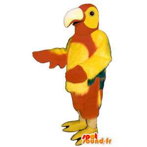 Mascotte pappagallo rosso e giallo, semplice e personalizzabile - MASFR006806 - Mascotte di pappagalli