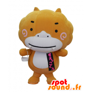 Suekko-kun Maskottchen, orange katze, weiß und schwarz, Riesen - MASFR25615 - Yuru-Chara japanischen Maskottchen