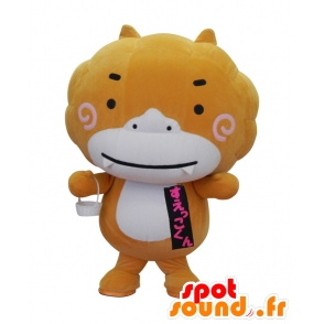 Suekko-kun Maskottchen, orange katze, weiß und schwarz, Riesen - MASFR25615 - Yuru-Chara japanischen Maskottchen