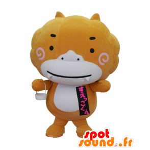 Suekko-kun mascot, orange cat, white and black, giant - MASFR25615 - Yuru-Chara Japanese mascots