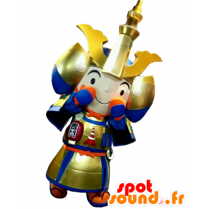 Samurai-kun maskot samurai med en gyllen rustning - MASFR25618 - Yuru-Chara japanske Mascots