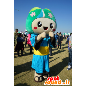 Mascot homem asiático com uma montanha na cabeça - MASFR25621 - Yuru-Chara Mascotes japoneses
