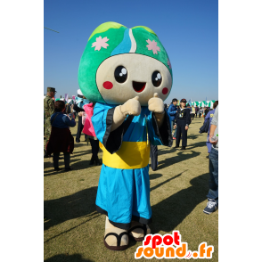 Maskot asiatisk mann med et fjell på hodet - MASFR25621 - Yuru-Chara japanske Mascots