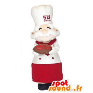 Mascotte Amigo Ojisan, ristoratore, chef, con un cappello - MASFR25626 - Yuru-Chara mascotte giapponese