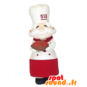 Mascot Amigo Ojisan, ravintoloitsija, keittiömestari, jolla on pienin numeron - MASFR25626 - Mascottes Yuru-Chara Japonaises