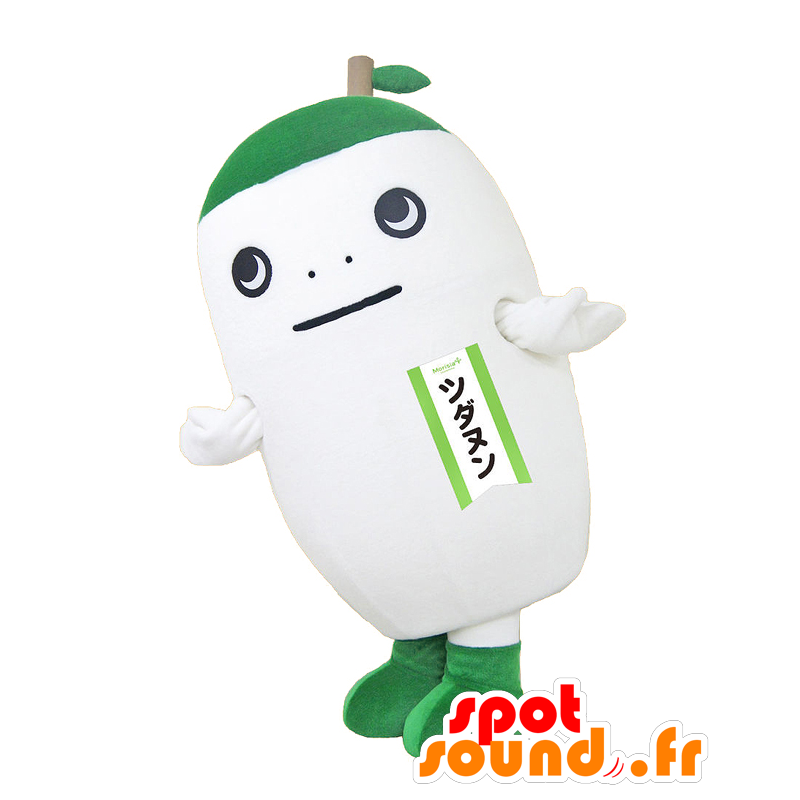 Mascota Tsudanun, vegetal, blanco y fruta verde, gigante - MASFR25627 - Yuru-Chara mascotas japonesas