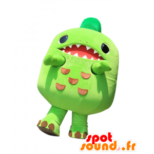 Funemaru mascot, green and brown monster with teeth - MASFR25629 - Yuru-Chara Japanese mascots
