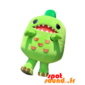 Funemaru mascotte, mostro verde e marrone con i denti - MASFR25629 - Yuru-Chara mascotte giapponese