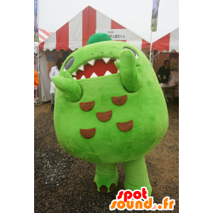 Funemaru mascotte, mostro verde e marrone con i denti - MASFR25629 - Yuru-Chara mascotte giapponese