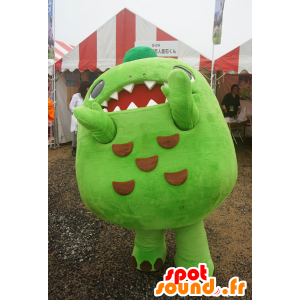 Mascotte de Funemaru, monstre vert et marron, avec des dents - MASFR25629 - Mascottes Yuru-Chara Japonaises