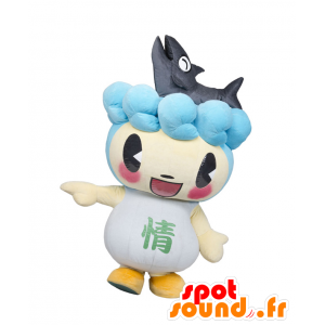 Sakerin mascot, snowman with waves and black fish - MASFR25632 - Yuru-Chara Japanese mascots