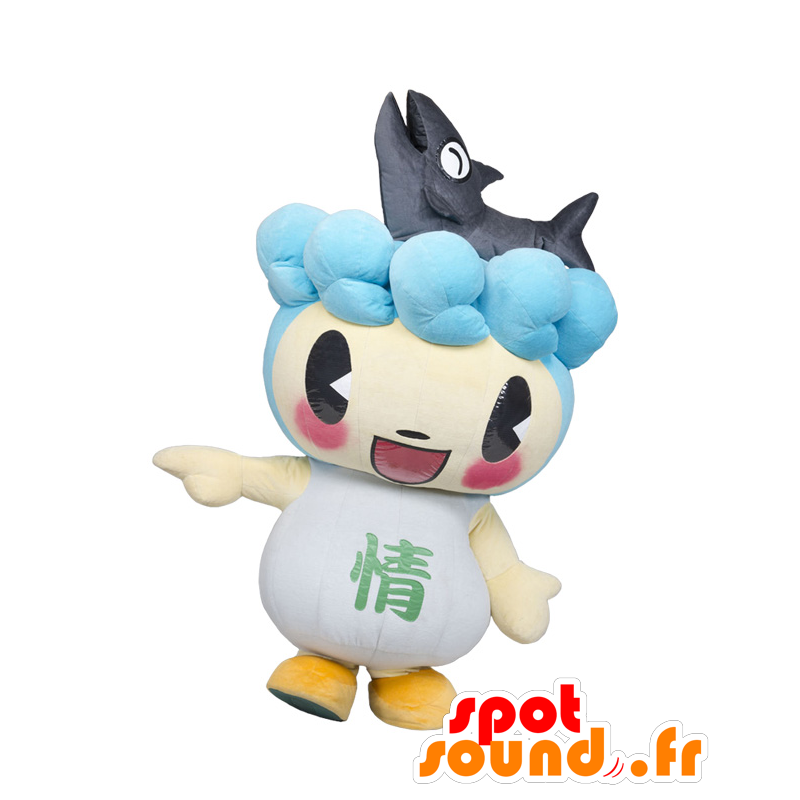 Sakerin mascot, snowman with waves and black fish - MASFR25632 - Yuru-Chara Japanese mascots