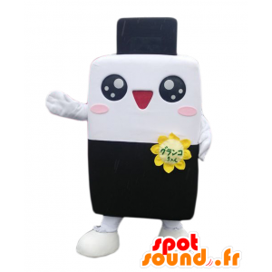 Maskot Granco-chan, postel, black and white, obří a usměvavý - MASFR25633 - Yuru-Chara japonské Maskoti