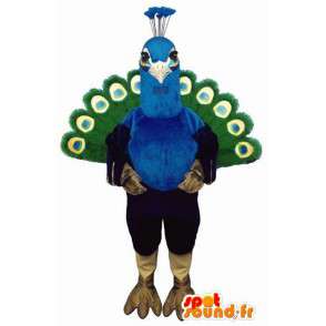 Peacock mascot. Peacock costume that makes the wheel - MASFR006809 - Farm animals