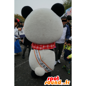 Sort og hvid panda maskot, sød og sød - Spotsound maskot kostume