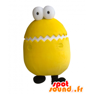 Mascotte Teletama-kun, giallo e bianco d'uovo, gigante e divertimento - MASFR25642 - Yuru-Chara mascotte giapponese