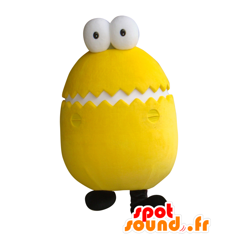 Mascot Teletama-kun, yellow and white egg, giant and fun - MASFR25642 - Yuru-Chara Japanese mascots