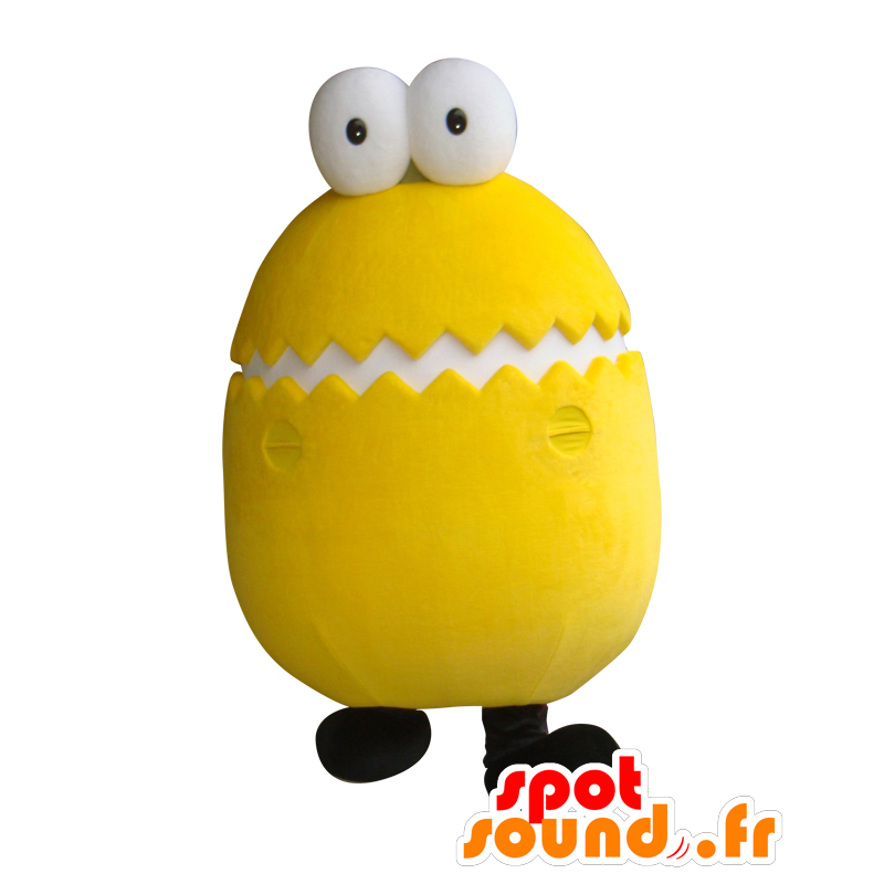 Teletama-kun maskot, gul og hvidt æg, kæmpe og sjov - Spotsound