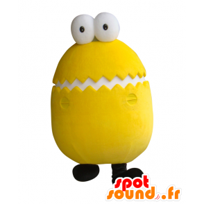 Mascot Teletama-kun, yellow and white egg, giant and fun - MASFR25642 - Yuru-Chara Japanese mascots