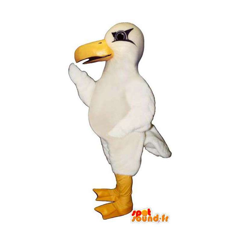 Mascotte reusachtige witte zeemeeuw. Seagull Costume - MASFR006810 - Mascottes van de oceaan