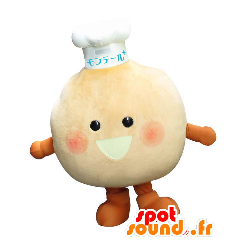Cream Puff-kun maskot, rosa man, med en kockhatt - Spotsound