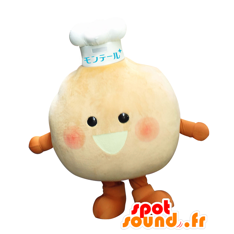 Μασκότ Cream Puff-kun, ροζ άνδρας με ένα καπέλο - Ιαπωνικές μασκότ Yuru-Chara - MASFR25643 - SpotSound.fr