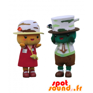 Mascots of Bifuka-kun and Mimi-chan, colorful characters - MASFR25645 - Yuru-Chara Japanese mascots