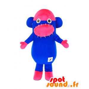 Mascot Mendokushe Ono-kun, teddyberen, blauw en roze - MASFR25648 - Yuru-Chara Japanse Mascottes