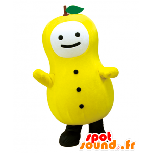 Mascot Yuzumo, geel en wit man, fruit, peer - MASFR25649 - Yuru-Chara Japanse Mascottes