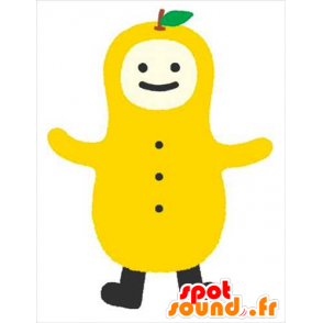 Mascot Yuzumo, geel en wit man, fruit, peer - MASFR25649 - Yuru-Chara Japanse Mascottes