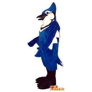 Mascot arrendajo azul, pájaro azul y blanco. Traje Jay - MASFR006811 - Mascota de aves