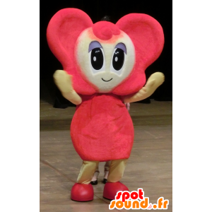 Maskot myš, růžová kluk s velkýma ušima - MASFR25653 - Yuru-Chara japonské Maskoti