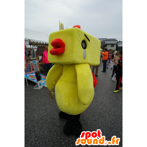 Mascot Ebechun, keltainen ja punainen kukko itku - MASFR25655 - Mascottes Yuru-Chara Japonaises
